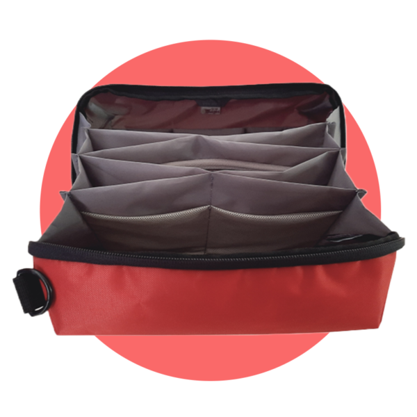 magos-one-organizador-multifuncional-color-rojo-catuchera-bolsa-cosmetiquera-multibolsillos